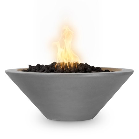 THE OUTDOOR PLUS 31 Round Cazo Fire Bowl - GFRC Concrete - Natural Gray - Match Lit - Natural Gas OPT-31RFO-NGY-NG